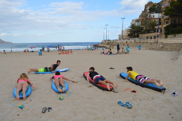  Surf class on the beach 