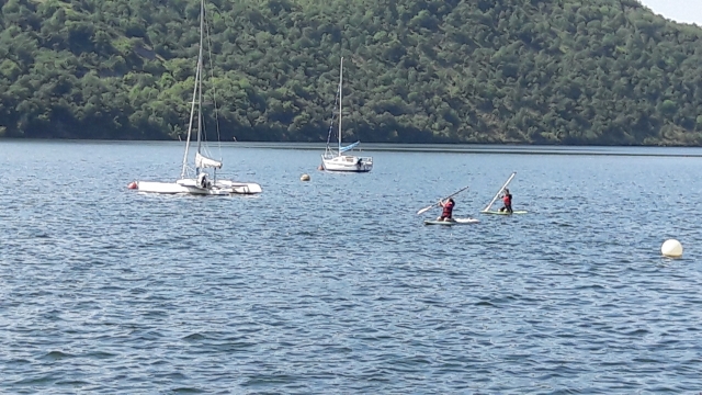  SUP route next to the sailboats 