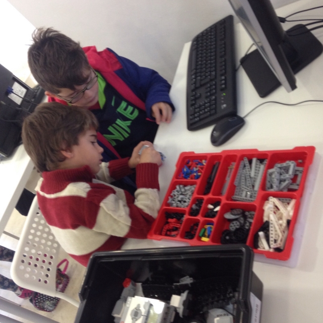 With the tools working with a friend 