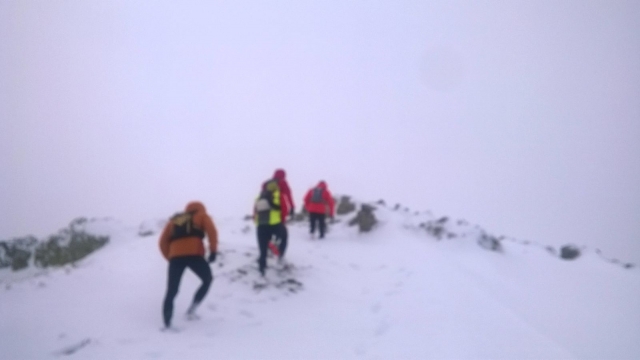 En la nieve