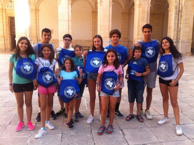  In the monastery courtyard 