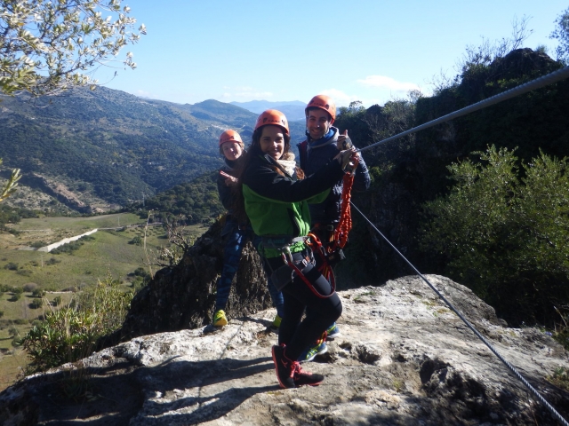 On the Atajete via ferrata 