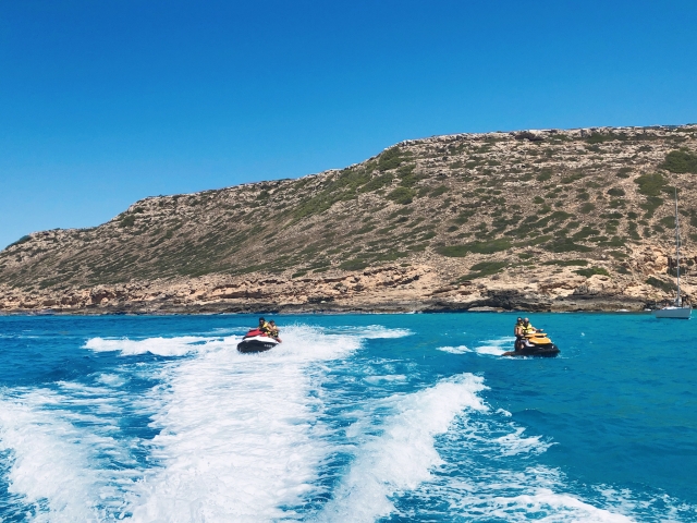  Itinéraire à travers Majorque en jet ski 