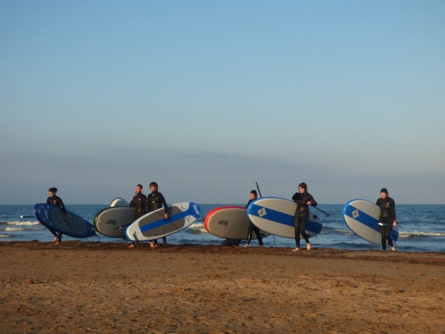 Con las tablas de paddle surf