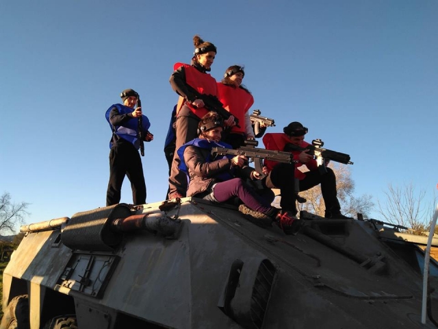Posando en el tanque