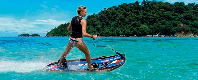  Woman on a jet surf board 