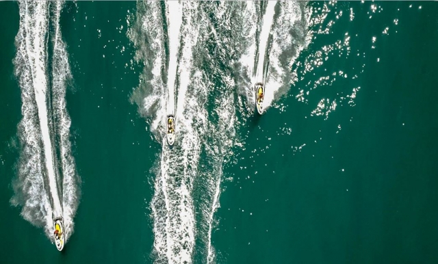 Moto d'acqua sulla costa di Malaga 