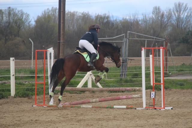 Clase de salto de hípica