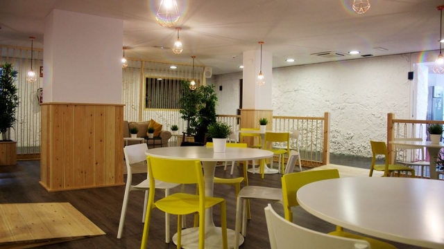 Sala común de la escuela de inglés