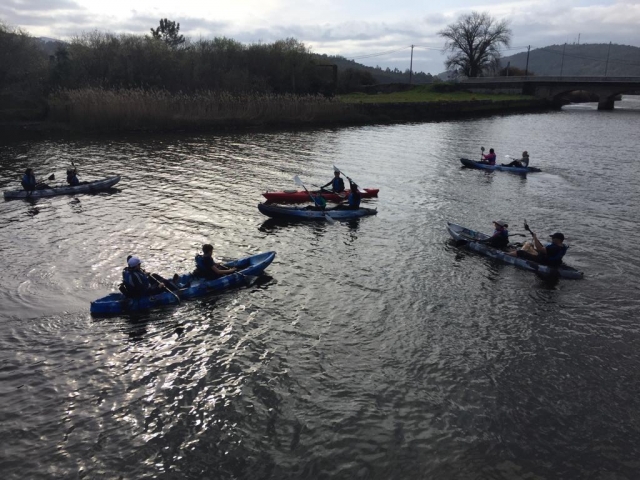  Group of two-seater kayaks in Coruña 