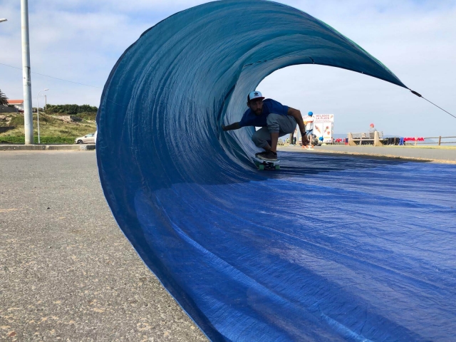 Probando el surfskate