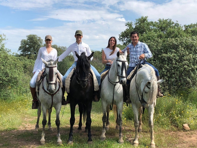 Comenzando la ruta con los caballos