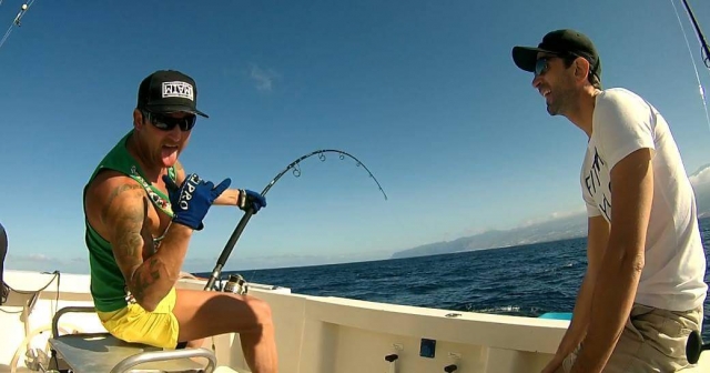  Fishing chair and rod on the boat 