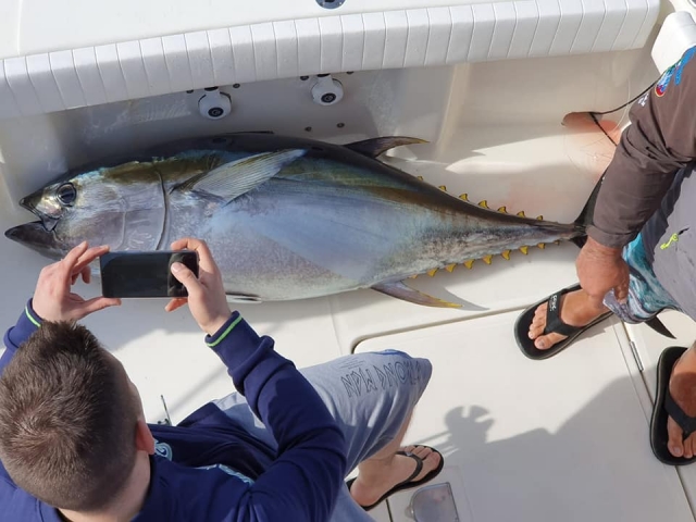  Giant tuna fishing from boat Adeje 