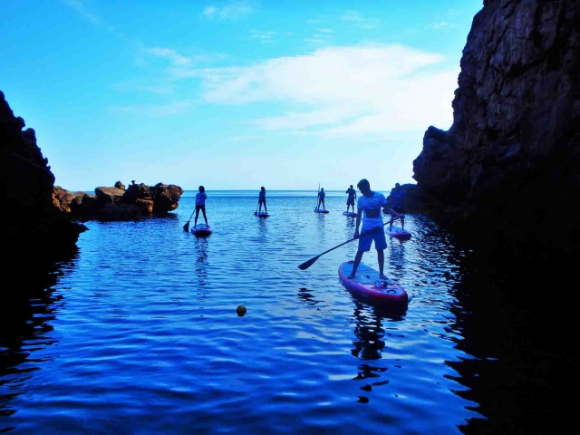 Cala Molins en tabla de paddle surf