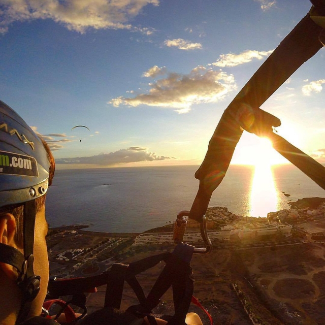  Sunset from the paraglider 
