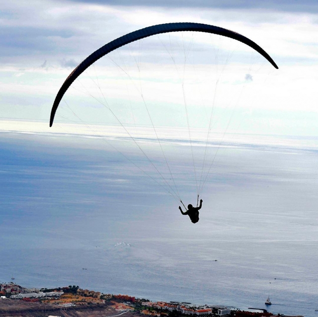  Paragliding over the coast of Tenerife 