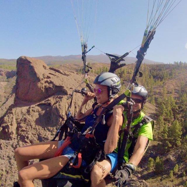  Flying over Tenerife in paragliding 