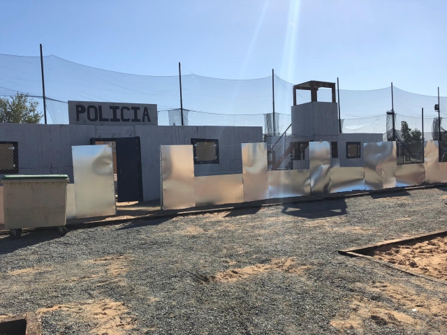  Police station on the paintball field 