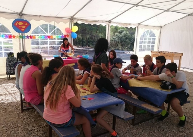 Taller de cocina en el campamento