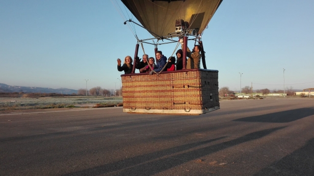 Despegando con el globo