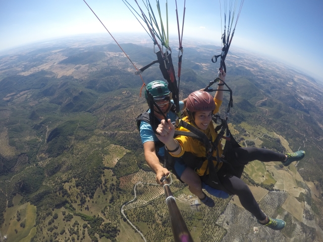 Vuelo tándem en parapente por Cádiz