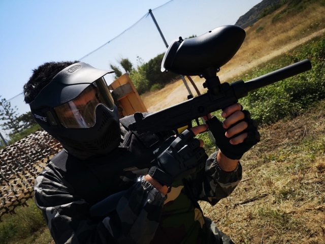  Durante la partita di paintball 