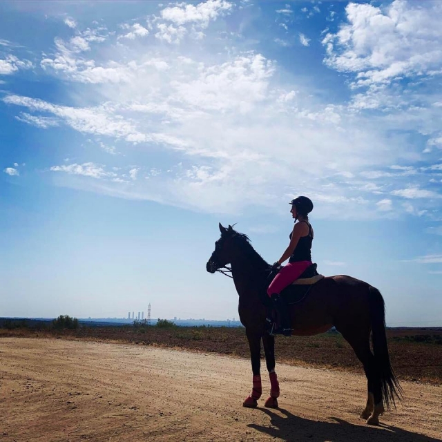 A caballo divisando Madrid