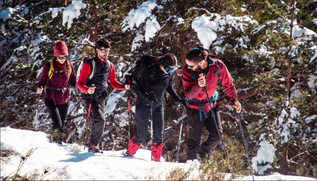  On the snowshoe route 
