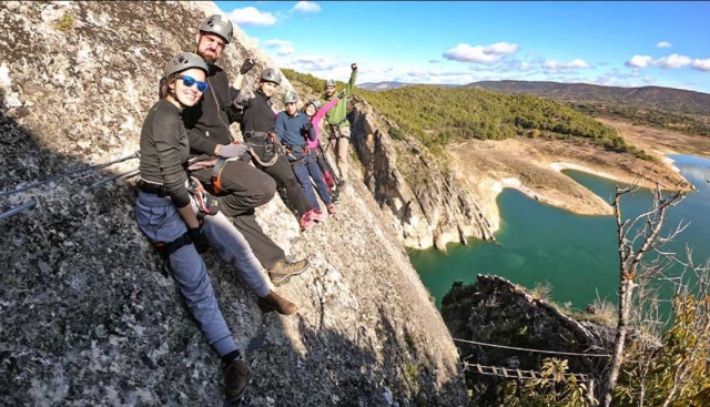  Enjoying the views from the via ferrata