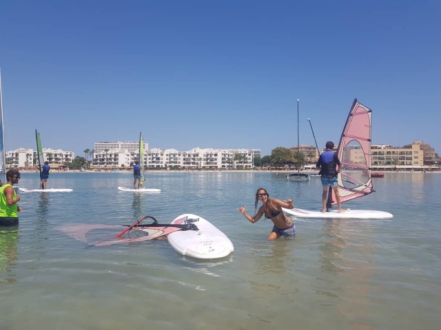 Windsurf con amigos 