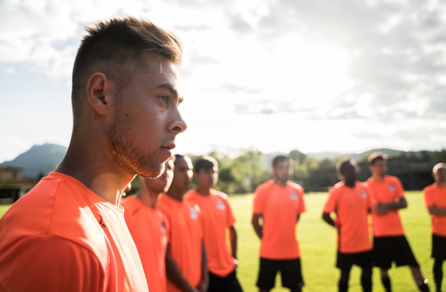 Jugadores duranle el entrenamiento