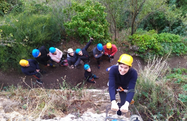  Inizio della salita della via ferrata 