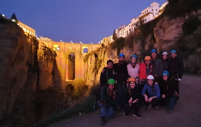  Di notte sulla via ferrata a Ronda 