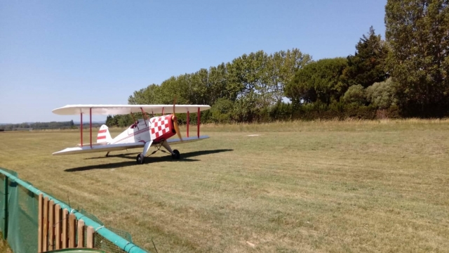  Kleinflugzeug vor dem Start 