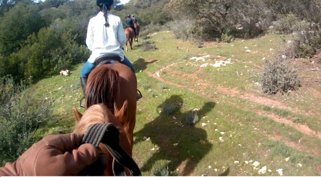  À cheval pendant le parcours
