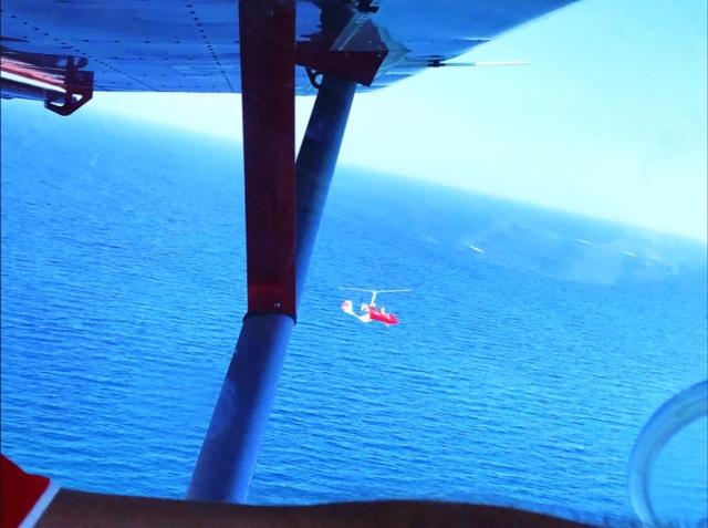  Plane flight along the coast