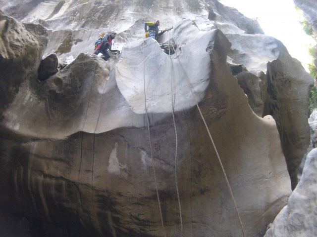  Rappelling the ravine 