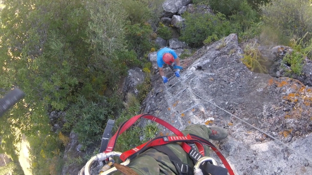  Climbing the rock wall