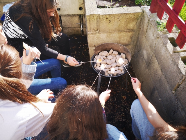 Haciendo sus pinitos en la cocina