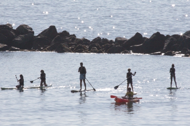 Salida de paddel surf con amigos