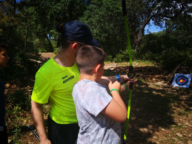 Apuntando con la flecha al arco