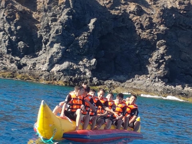Banana boat en la costa