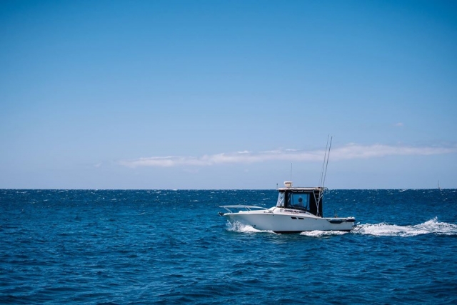 Rumbo a una jornada de pesca en alta mar