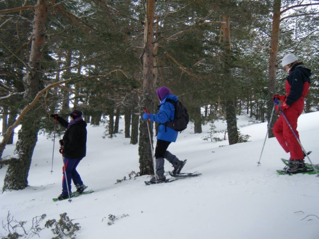 Ruta de raquetas de nieve