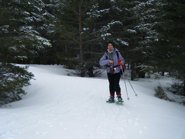 Raquetas de nieve en la Sierra de Madrid