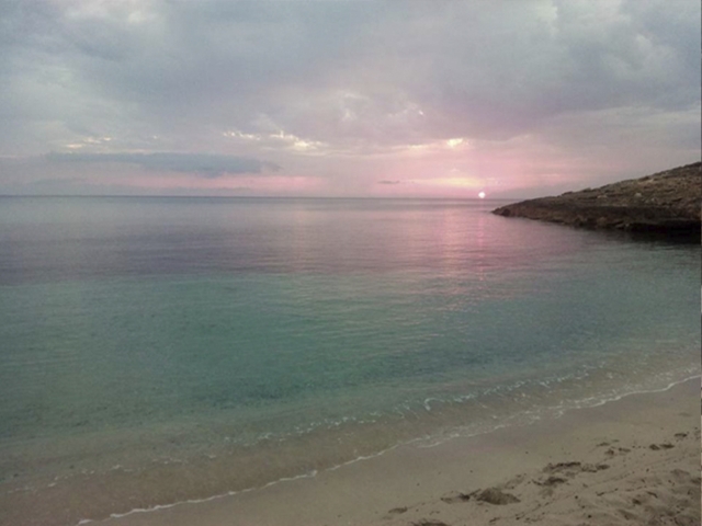 Cala Mesquida al atardecer