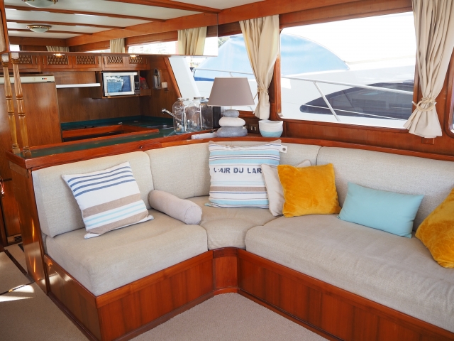 El interior de nuestro yate 