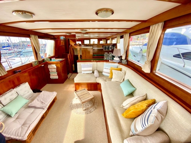 El interior de nuestro yate 