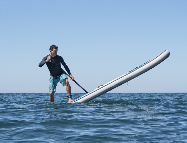  Sailing around Benicassim in a paddle surf 